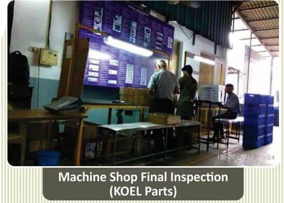 4 MACHINESHOP FINAL INSPECTION AREA KOEL PARTS